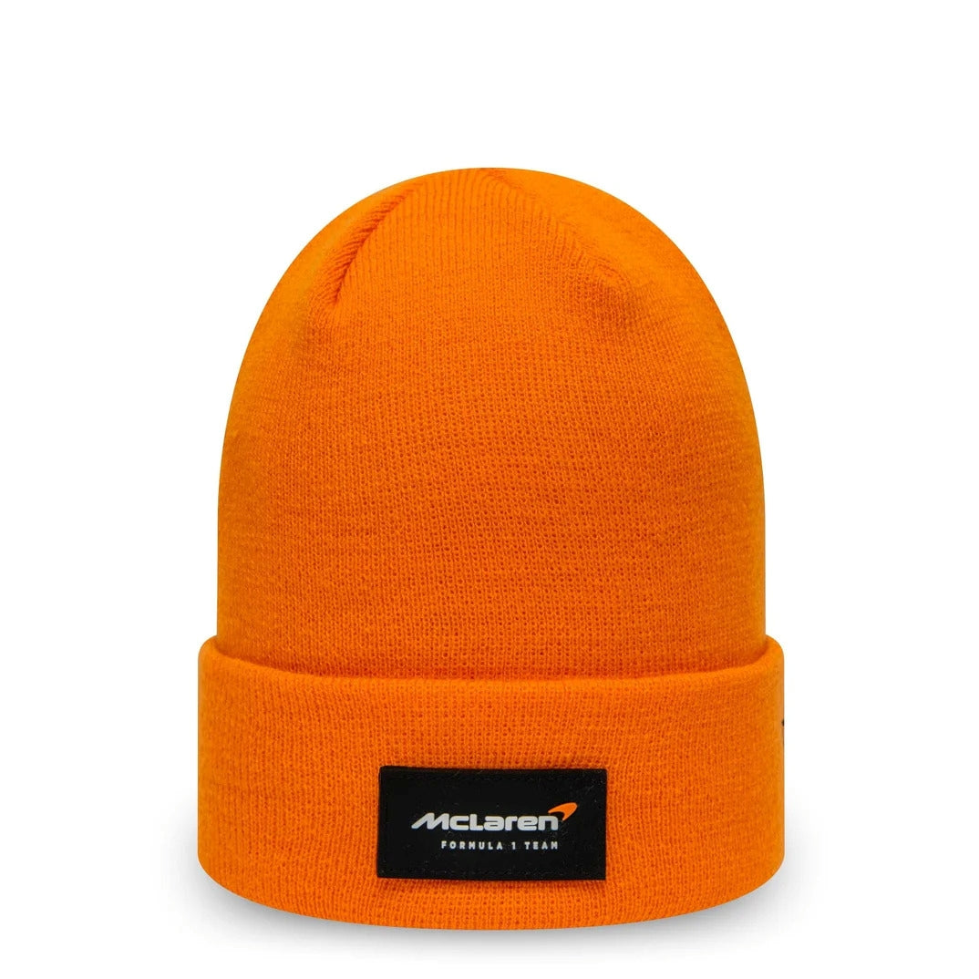 McLaren Essential Cuff Knit Beanie - Adults - Papaya/Black