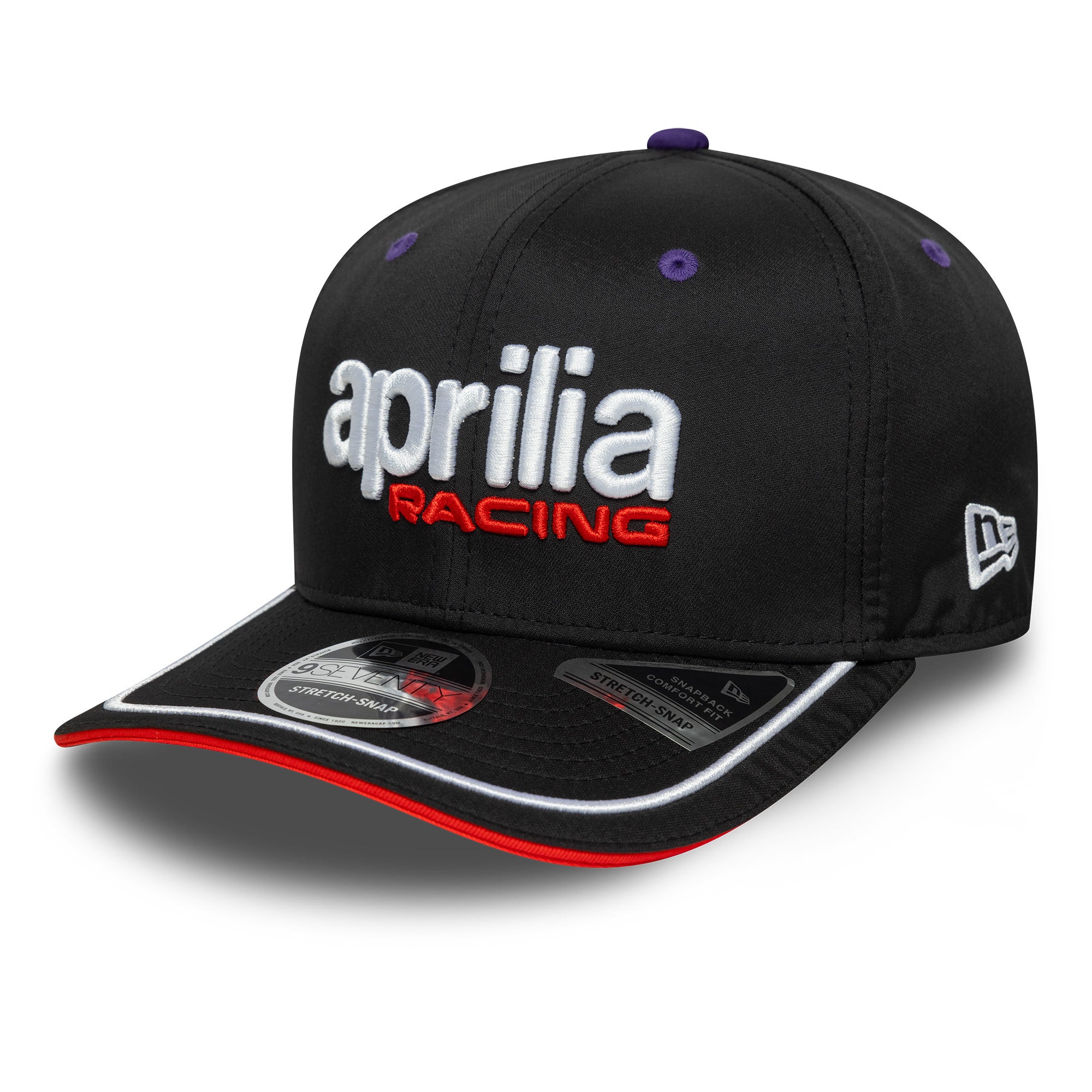 Aprilia Team 2025 9Seventy Cap Stretch Snap Adults - Black