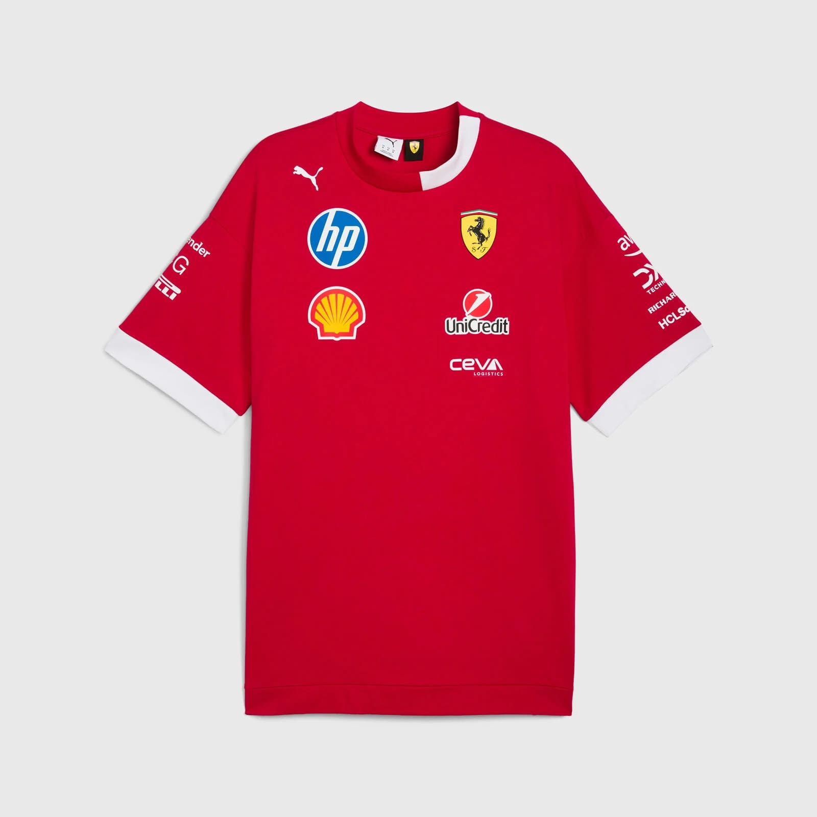 Scuderia Ferrari F1 Drivers Oversized Tee Mens - Dark Cherry