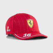 Scuderia Ferrari F1 Team 2025 Leclerc Low Curve Cap Kids - Dark Cherry