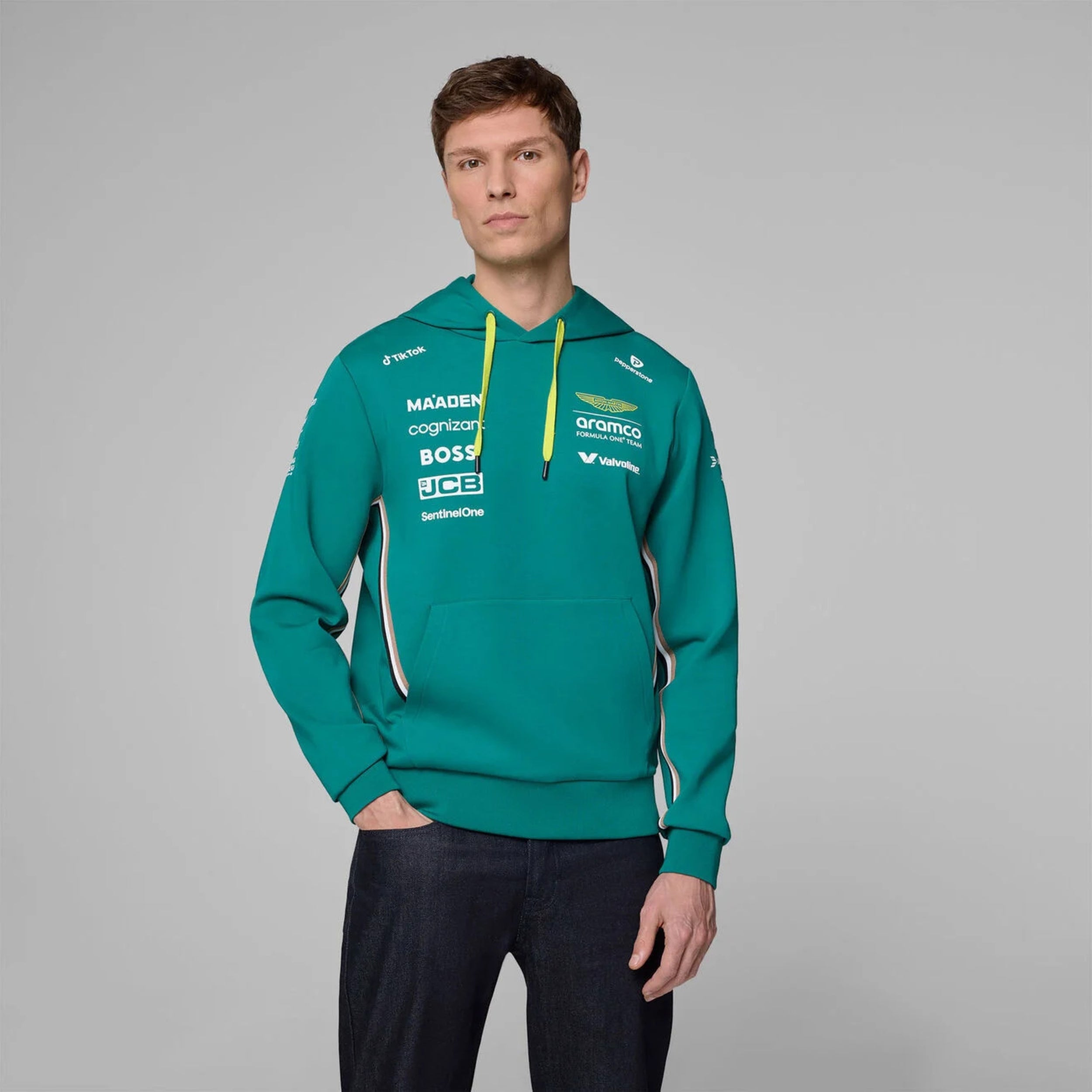 Aston Martin F1 Team 2025 Drivers Hoodie Mens - Green
