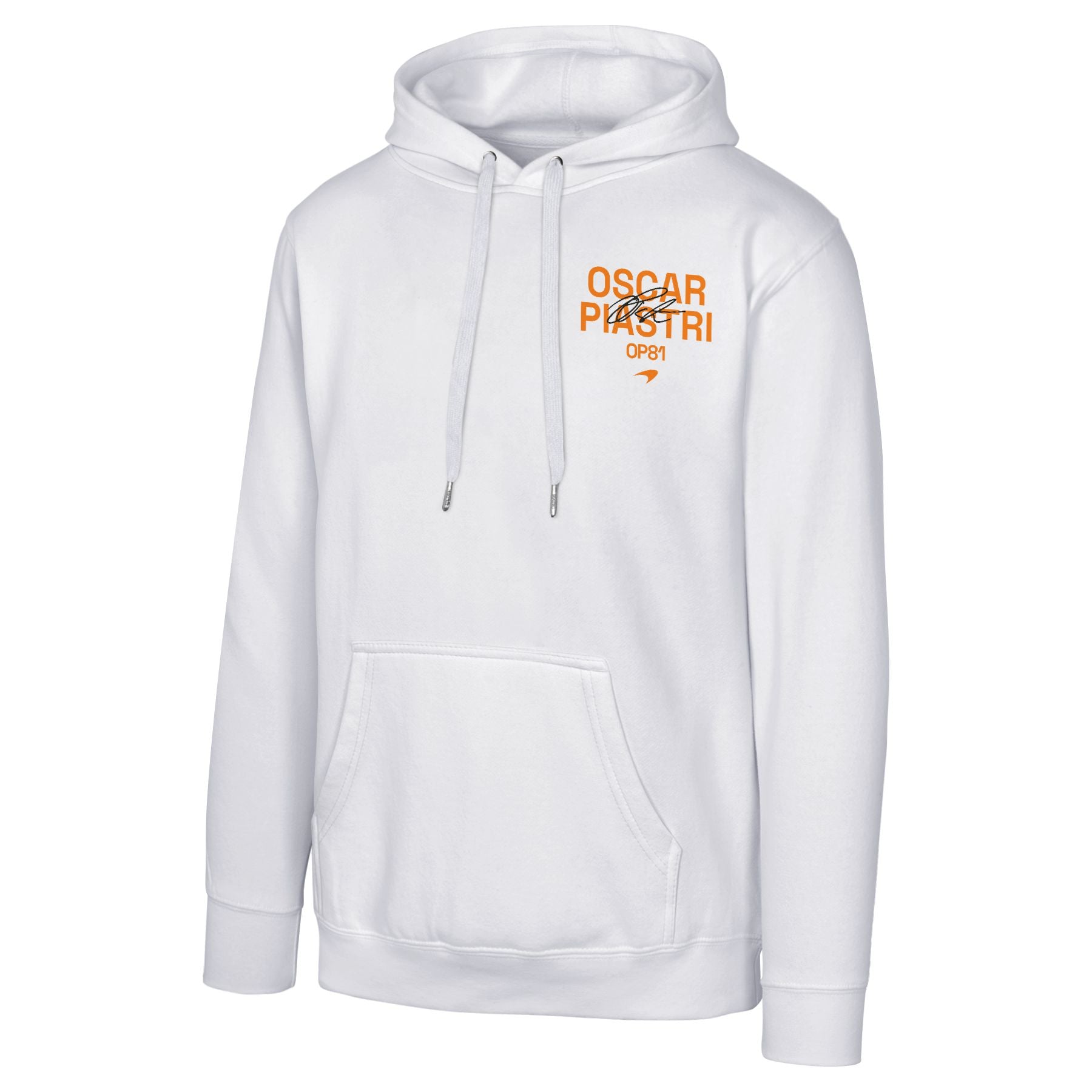 McLaren Racing F1 Oscar Piastri 81 Pullover Hoodie Mens - White