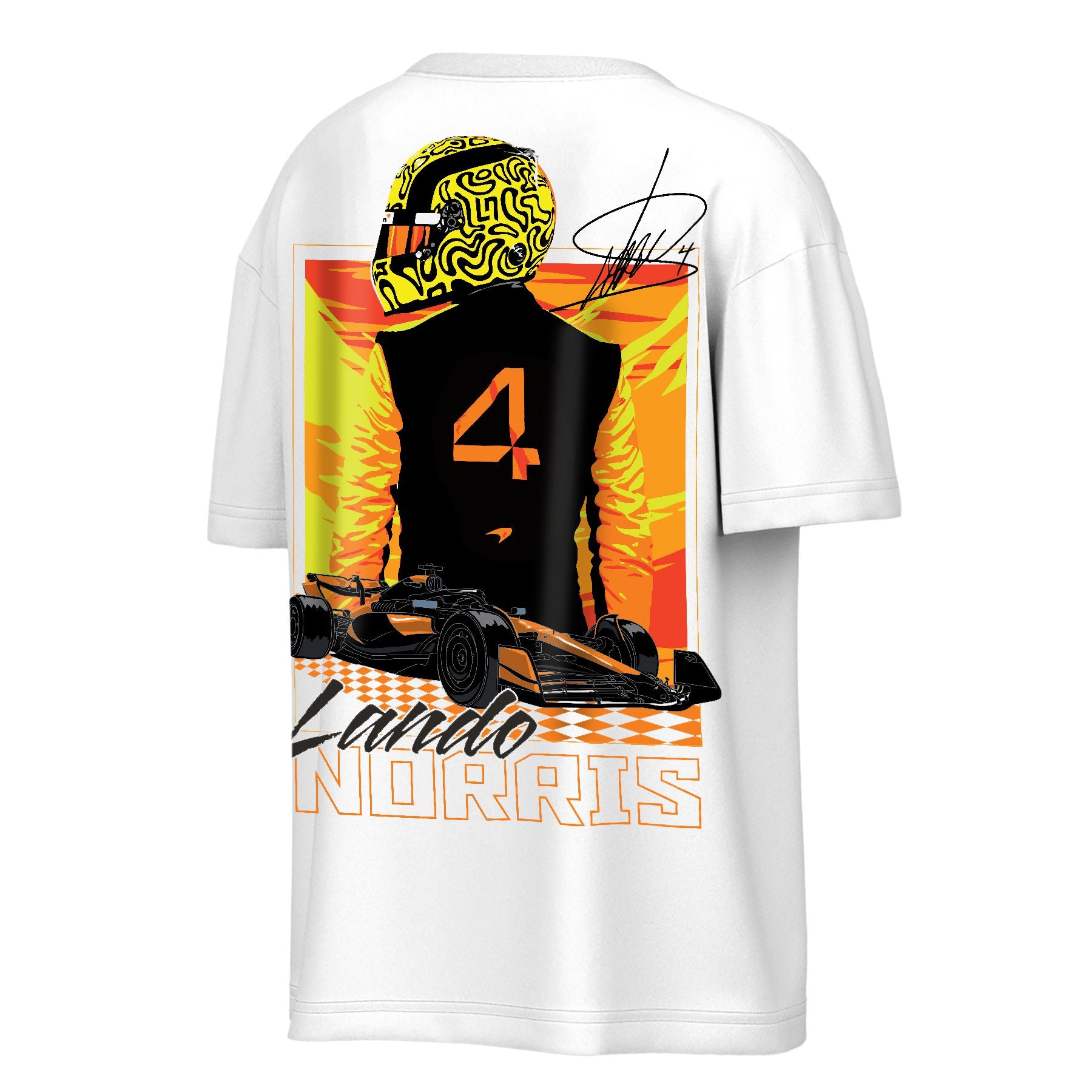 McLaren Racing F1 Lando Norris Impulse Short Sleeve Heavyweight Tee Mens - White