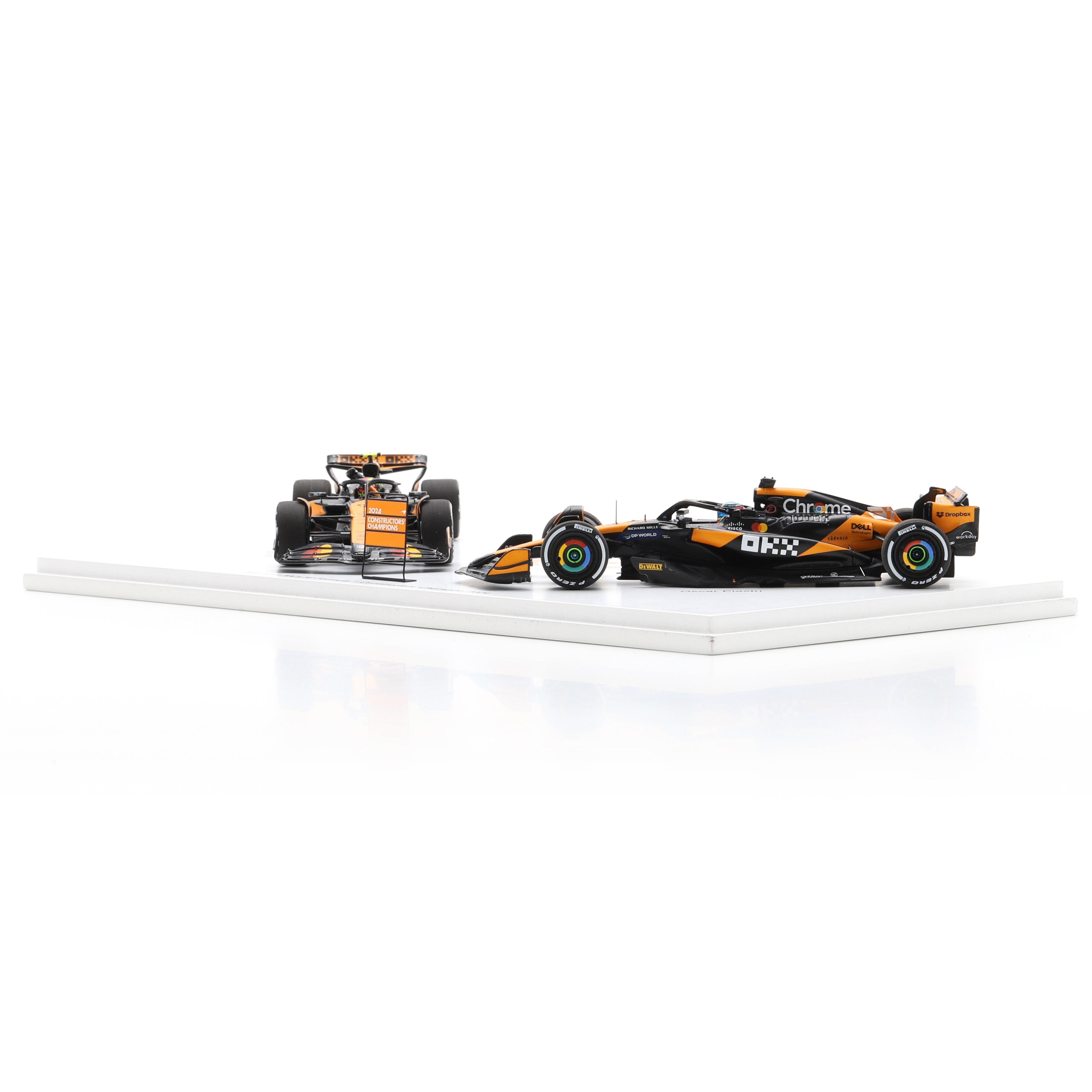 Spark McLaren Racing F1 MCL38 Formula 1 Constructors Champions 2024 Special Edition Set Papaya - 1:43 Scale