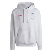 Visa Cash App RB F1 Hugo Big Logo Hoodie Unisex - White