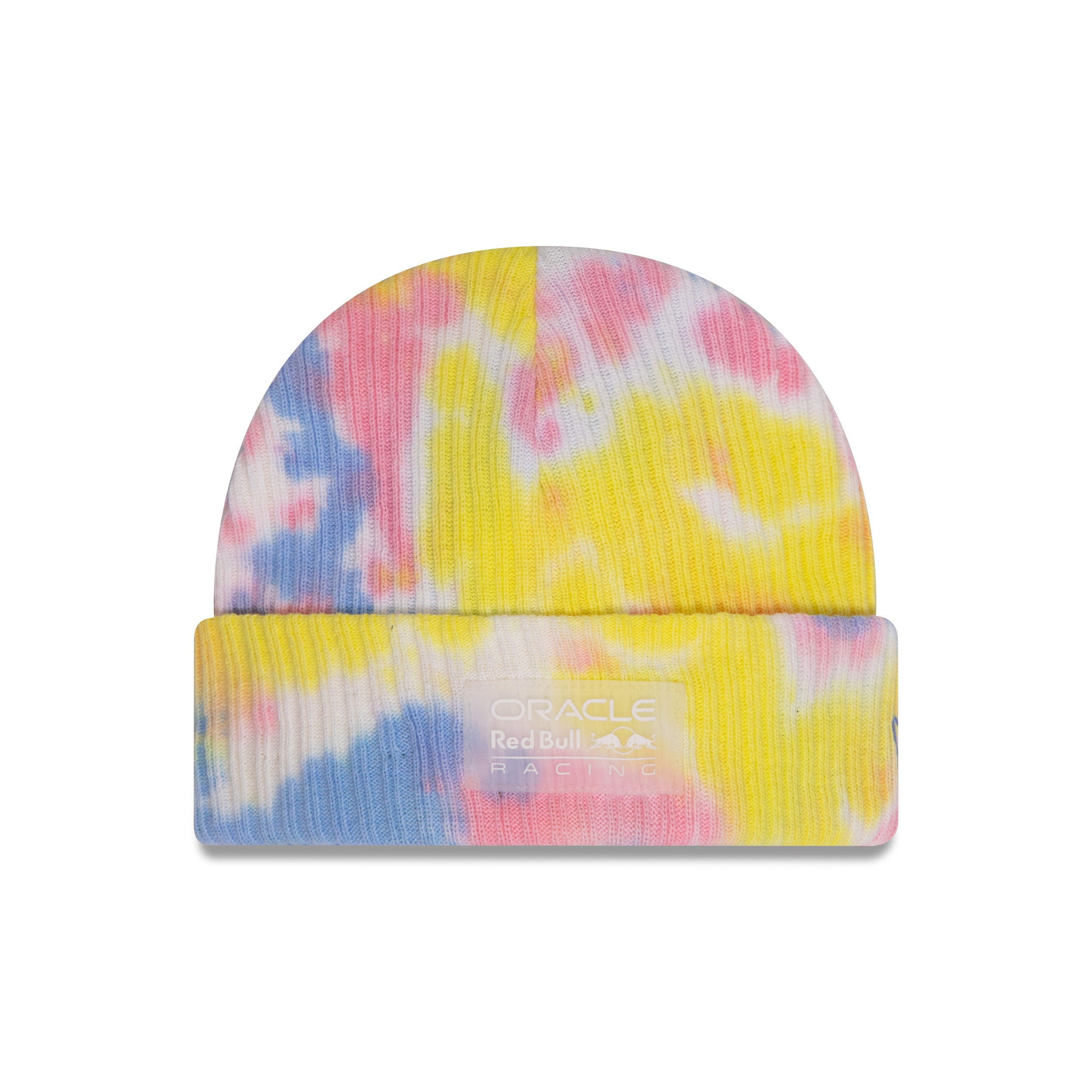 Red Bull Racing F1 Tie Dye Short Cuff Beanie Adults - Multicolour