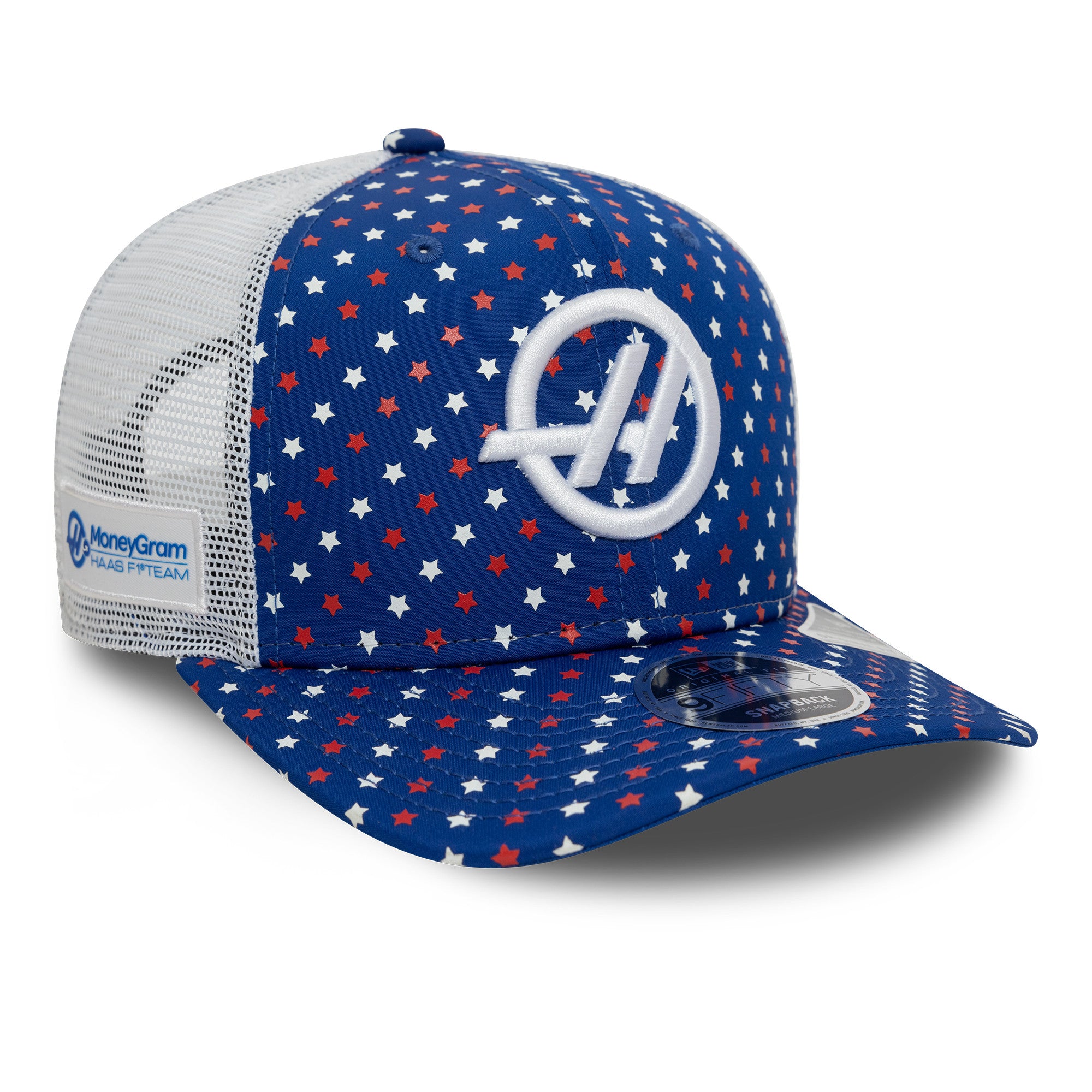 Haas F1 Austin 9Fifty Cap Pre Curve Adults - Bright Royal Blue