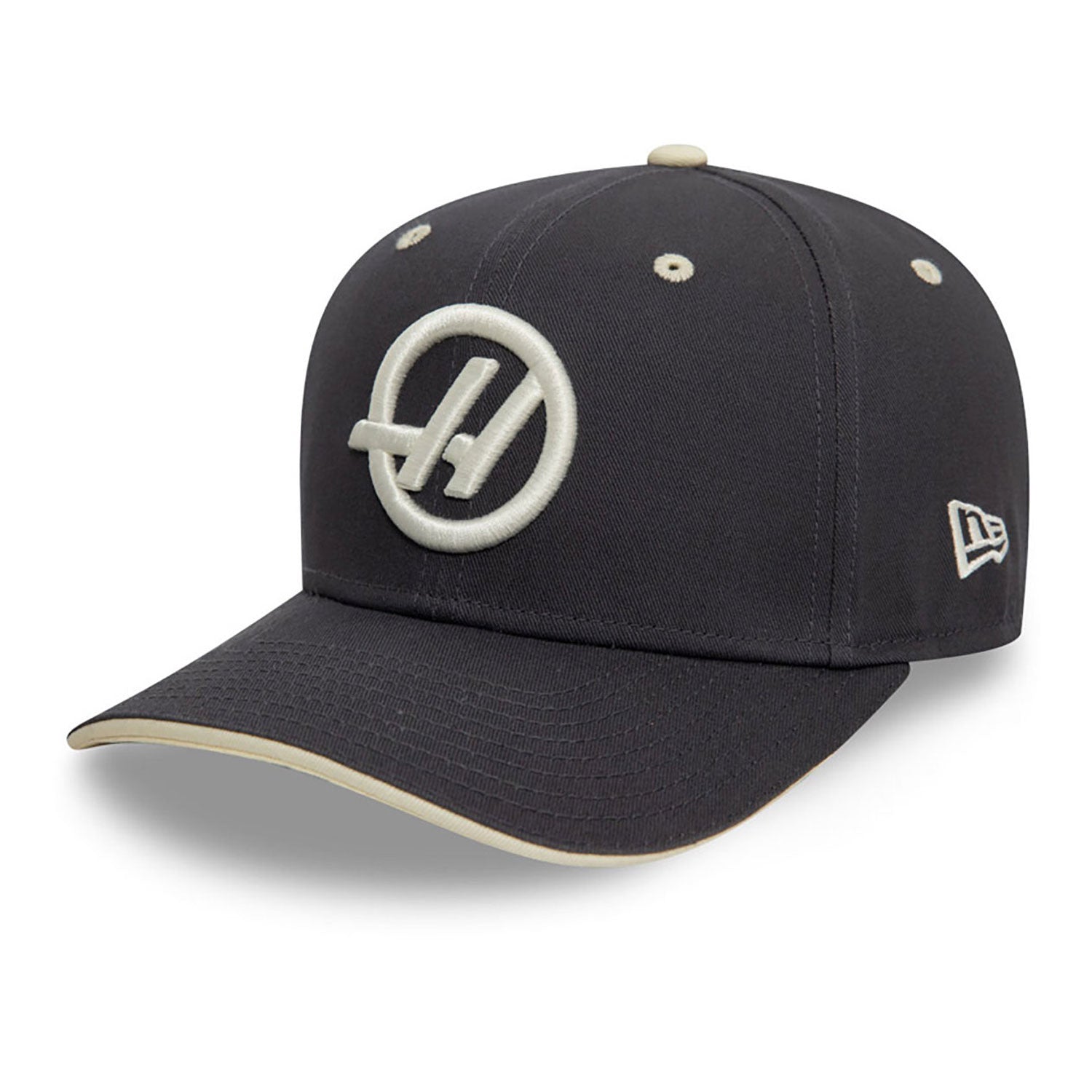 Haas F1 Seasonal 9Seventy Cap Stretch Snap Adults - Dark Grey/Off White