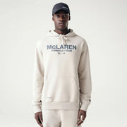 McLaren Racing F1 Wordmark Logo Oversized Hoodie Adults - Stone