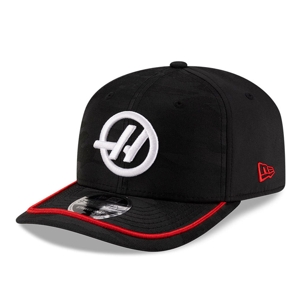 Haas F1 Camo 9Seventy Cap Stretch Snap Adults - Black/Scarlet
