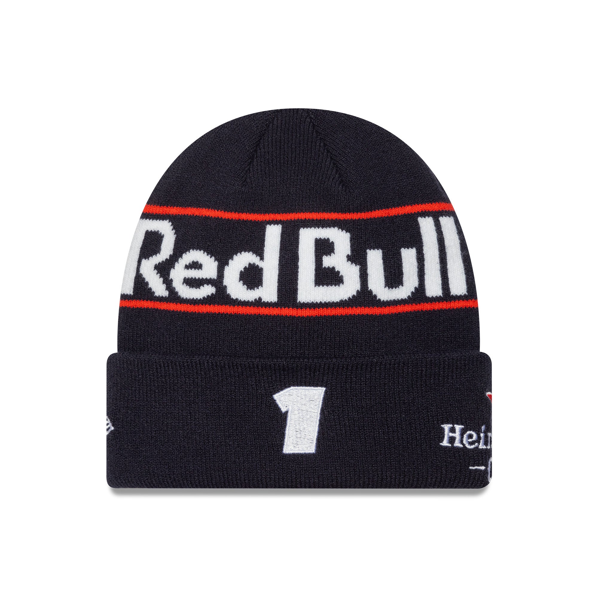 Red Bull Racing F1 Team 2025 Max Verstappen Cuff Knit Beanie Kids - Night Sky/White