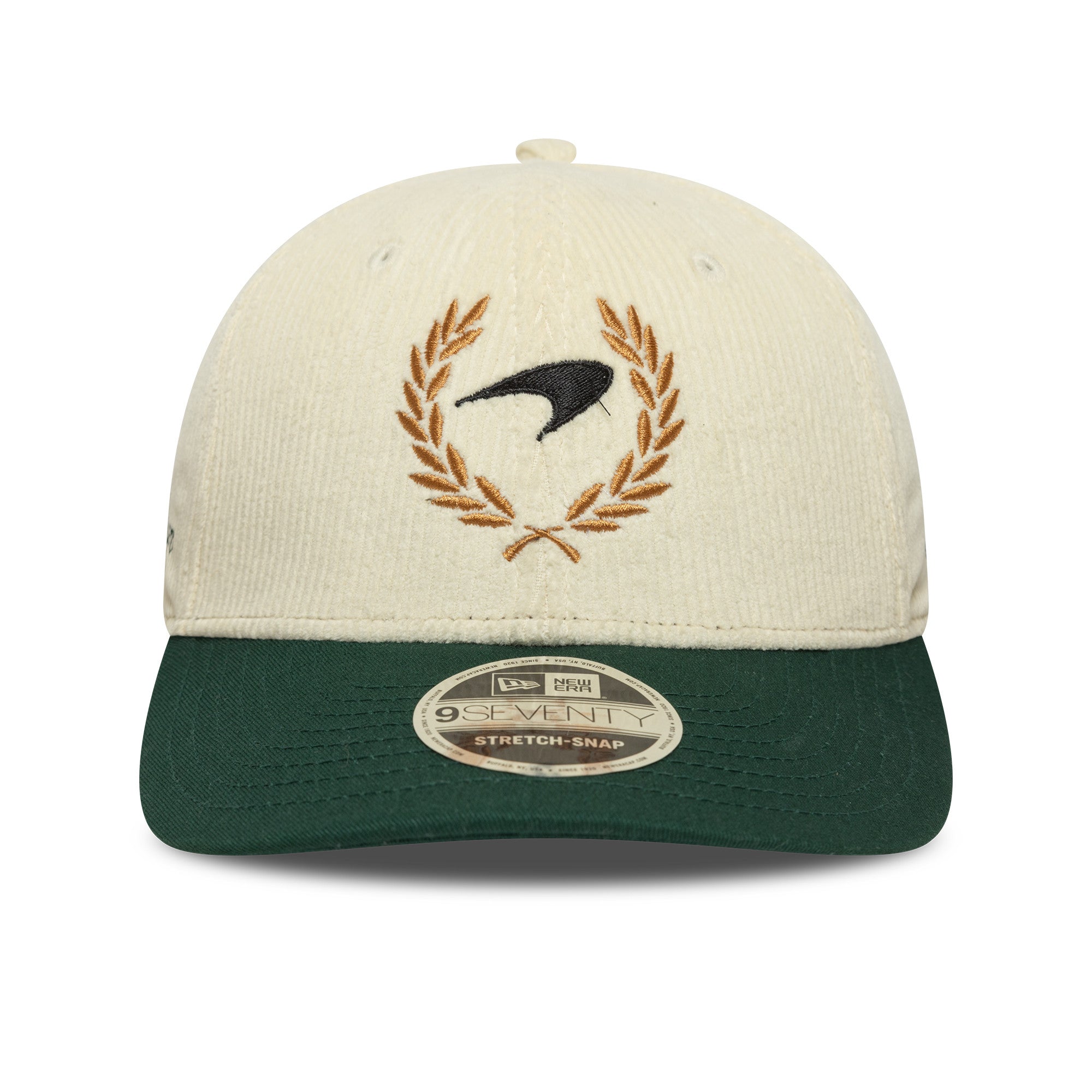 McLaren Racing F1 Cord 9Seventy Cap Stretch Snap Adults - Chrome White/Dark Green