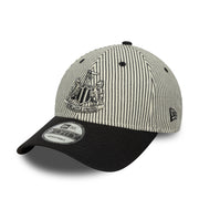Newcastle United Pinstripe 9Forty Cap Adults - Ivory/Black