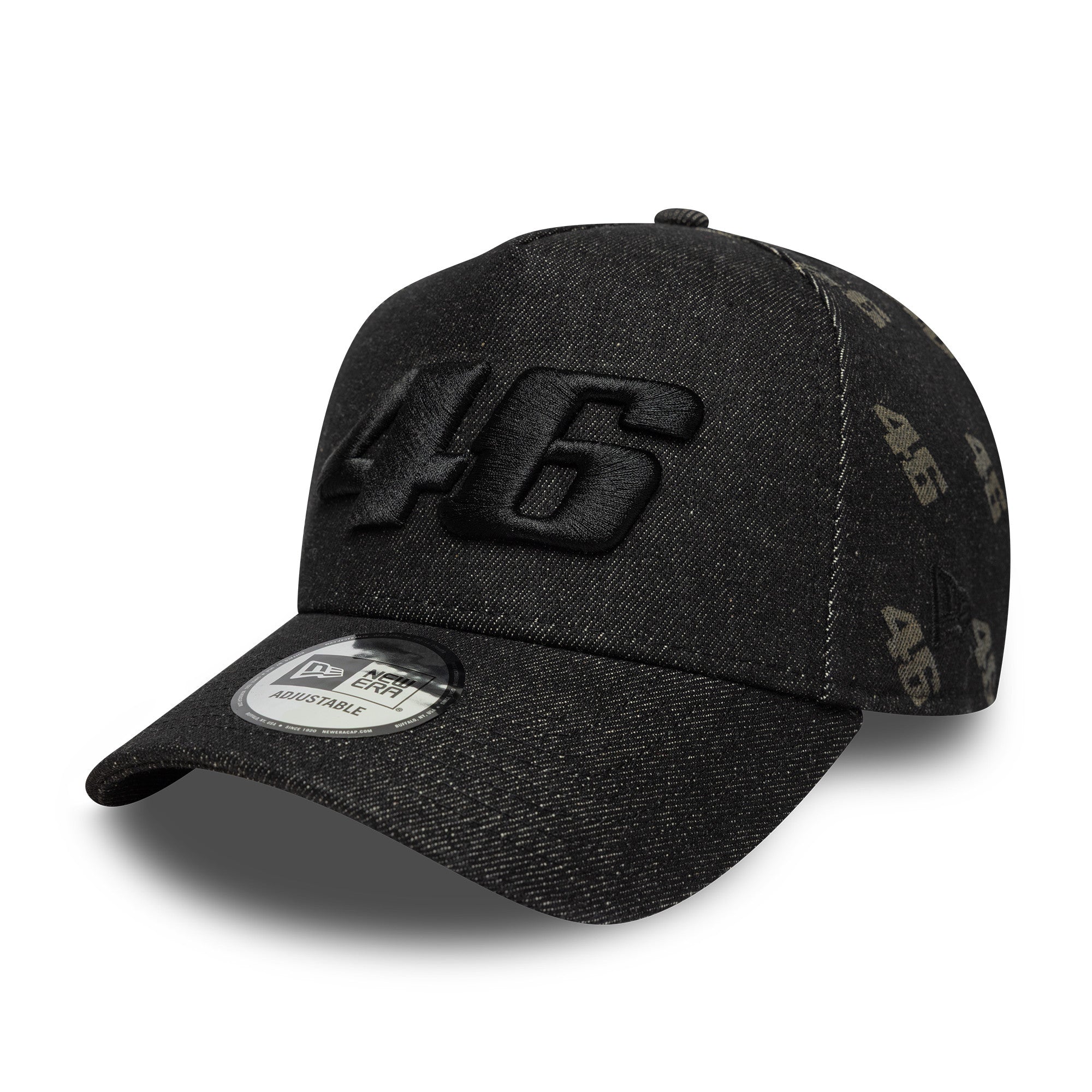 VR46 Laser Etch Denim Trucker Cap Adults - Grainy Black