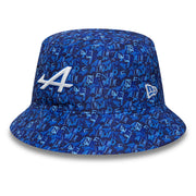 Alpine F1 All Over Print Tapered Bucket Hat Adults - Navy