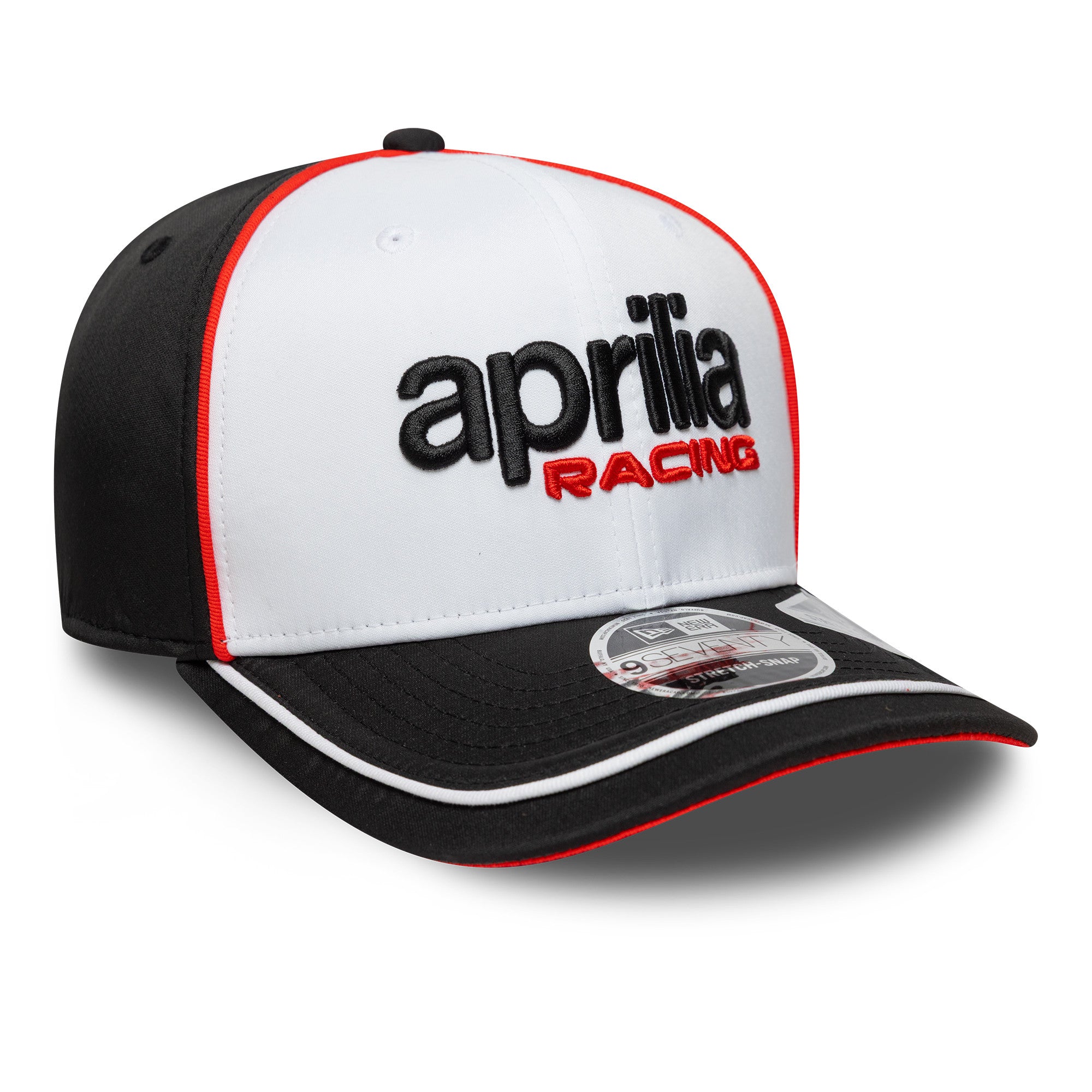 Aprilia Logo 9Seventy Cap Stretch Snap Adults - White