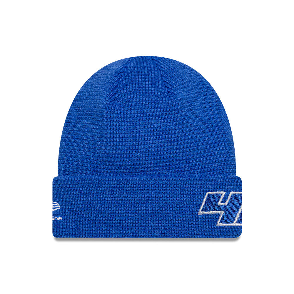 Visa Cash App RB F1 Team 2026 Arvid Lindblad Waffle Cuff Knit Beanie Adults - Bright Blue