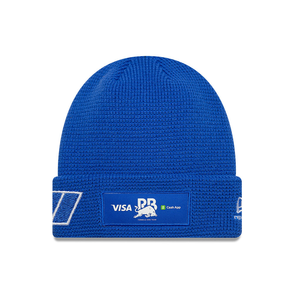 Visa Cash App RB F1 Team 2026 Arvid Lindblad Waffle Cuff Knit Beanie Adults - Bright Blue