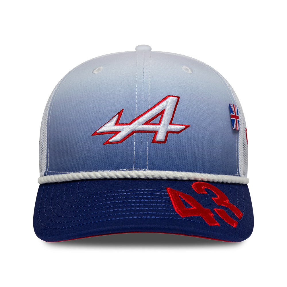 Alpine F1 Franco Colapinto Silverstone 9Seventy Cap Stretch Snap Adults - White