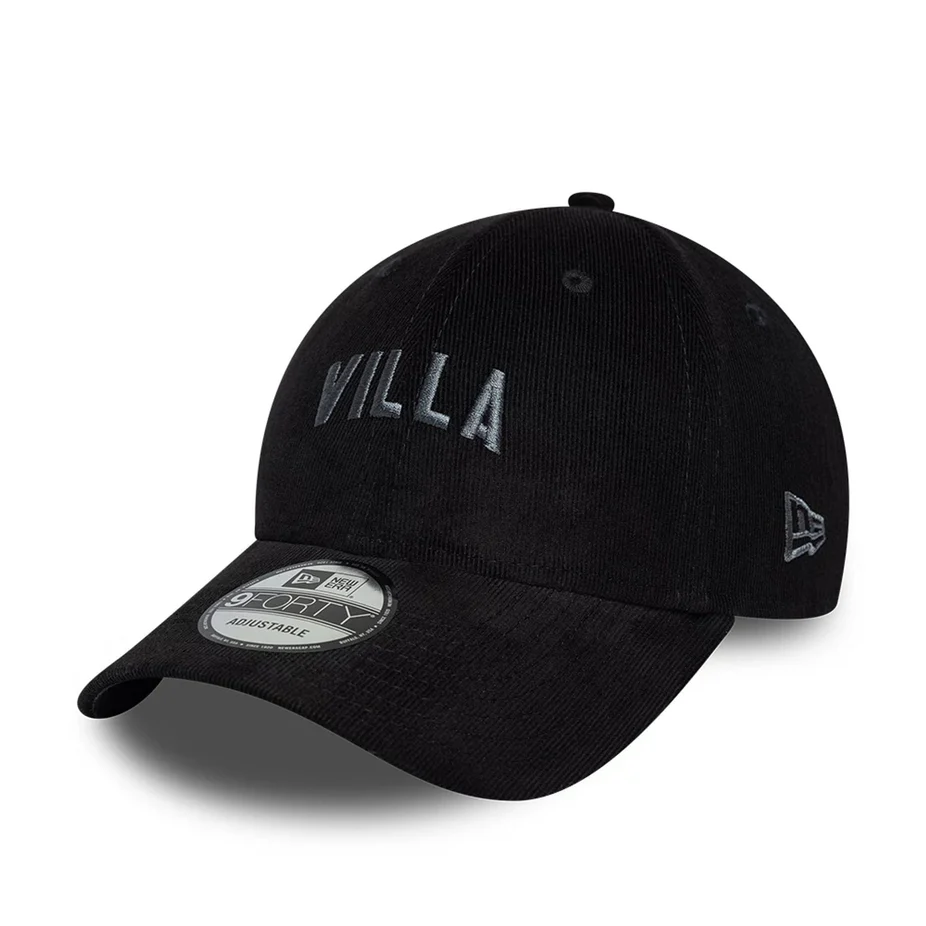 Aston Villa Cord 9Forty Cap Adults - Black