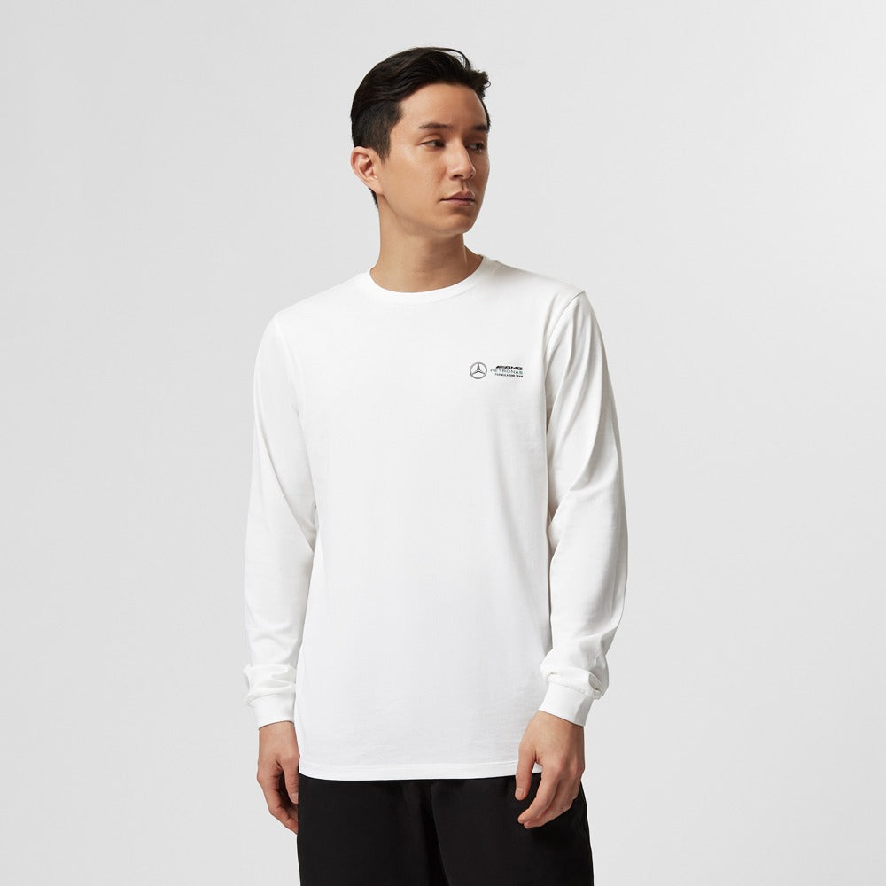 Mercedes AMG Petronas F1 LS Tee Mens - White