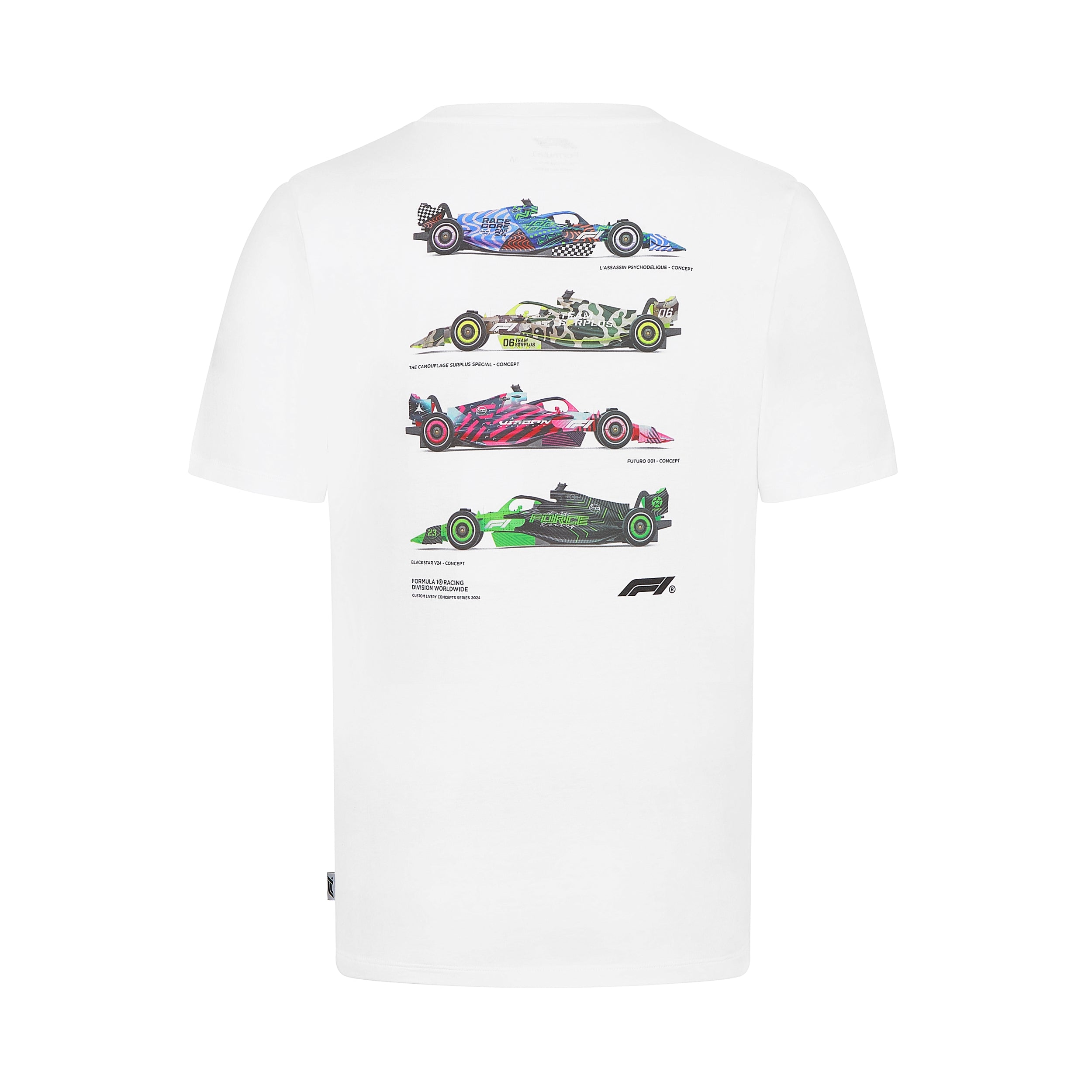 F1 Car Graphic Tee Mens - White