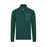 Aston Martin F1 Lifestyle Quarter Zip Sweat Mens - Dark Green