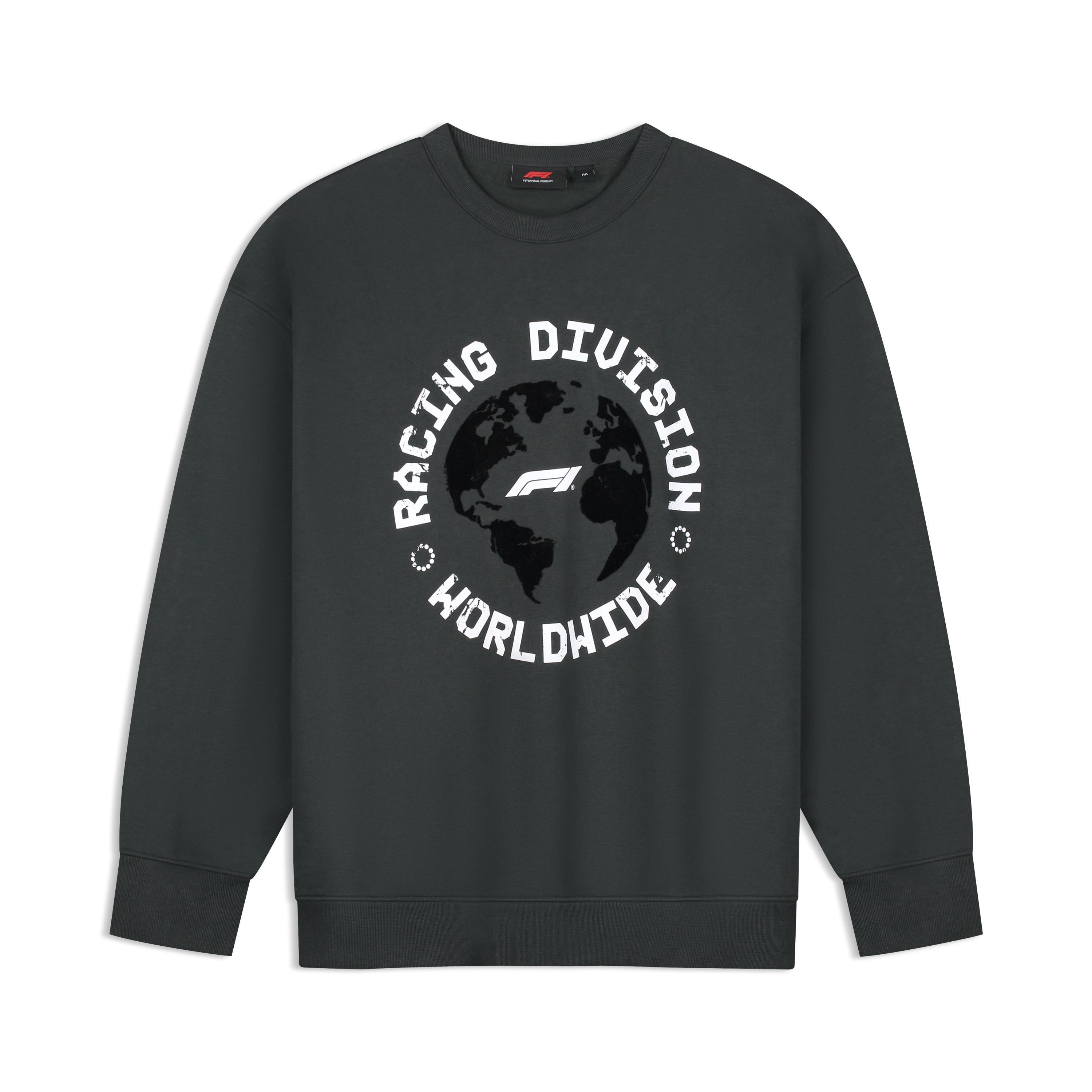 F1 Racing Division Worldwide Graphic Crew Mens - Pirate Black