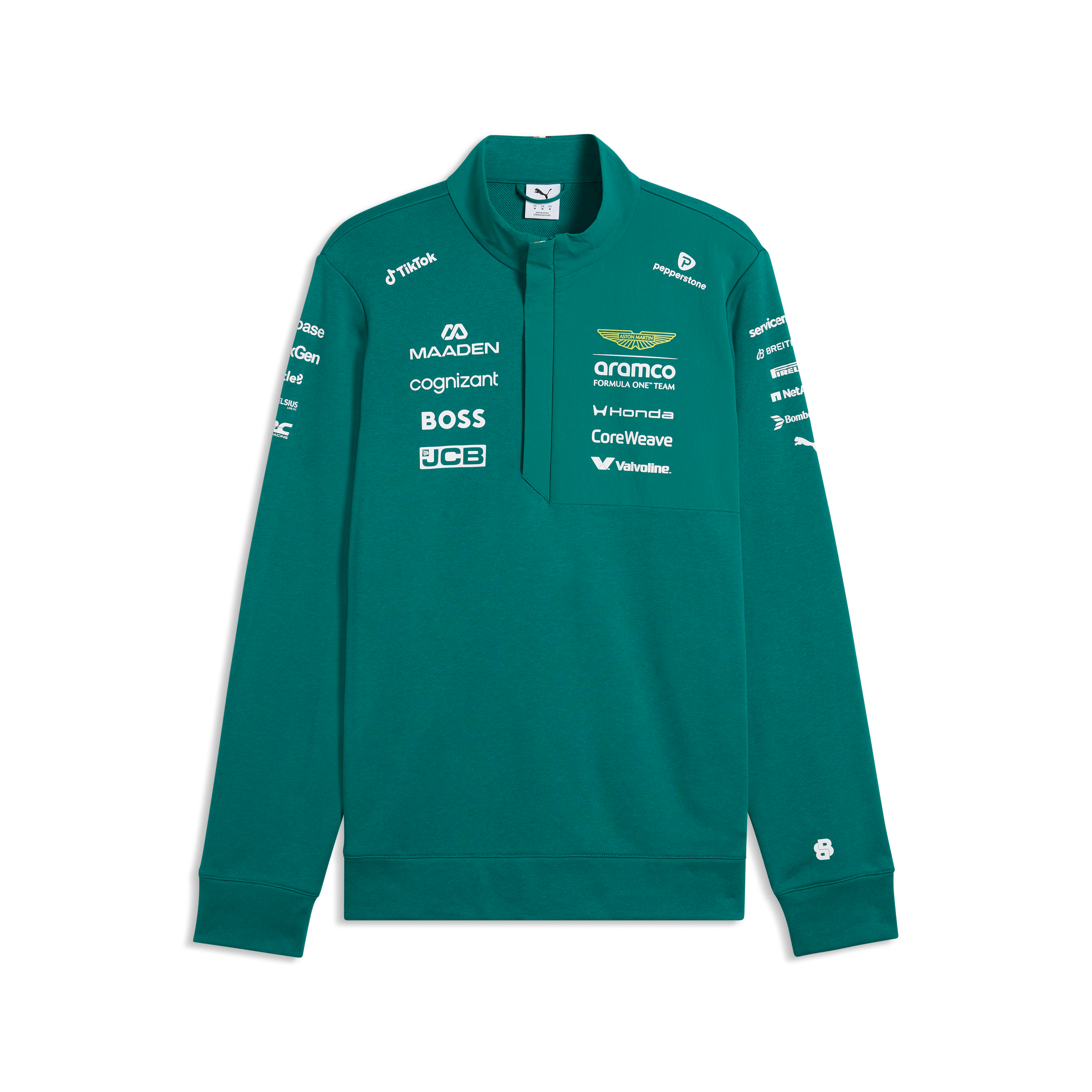 Aston Martin F1 Team 2026 Half Zip Sweat Mens - Green Lux