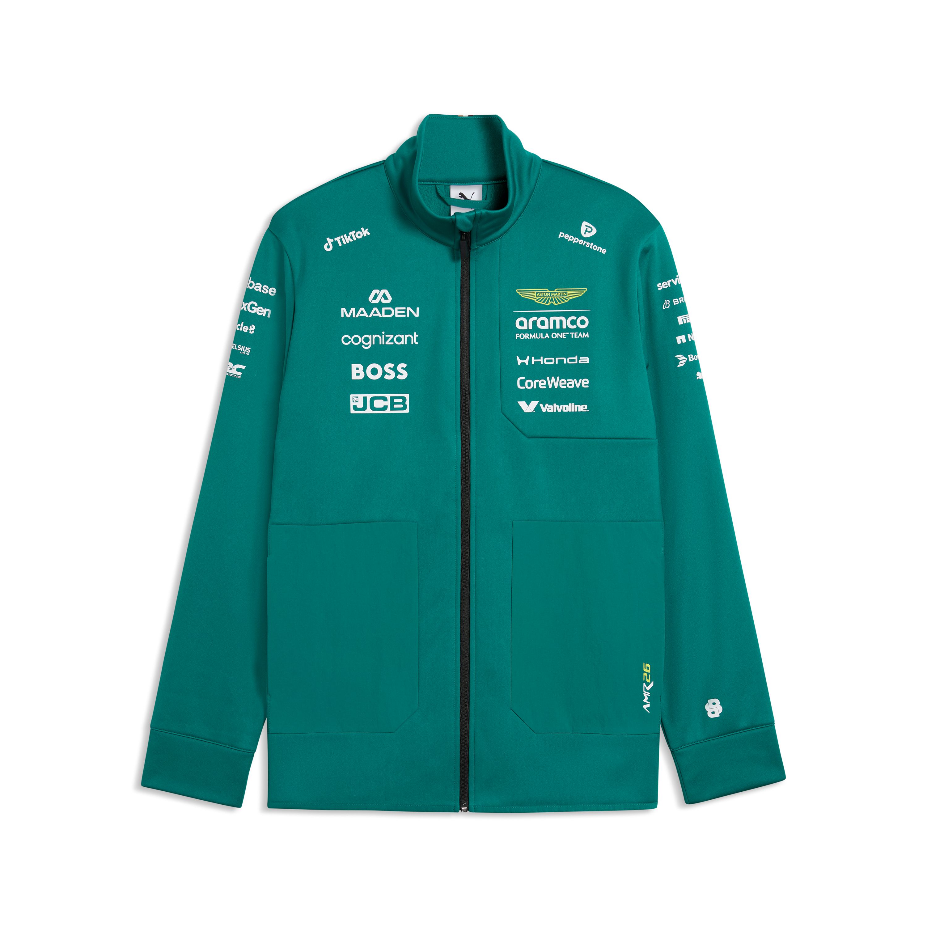 Aston Martin F1 Team 2026 Softshell Jacket Mens - Green Lux