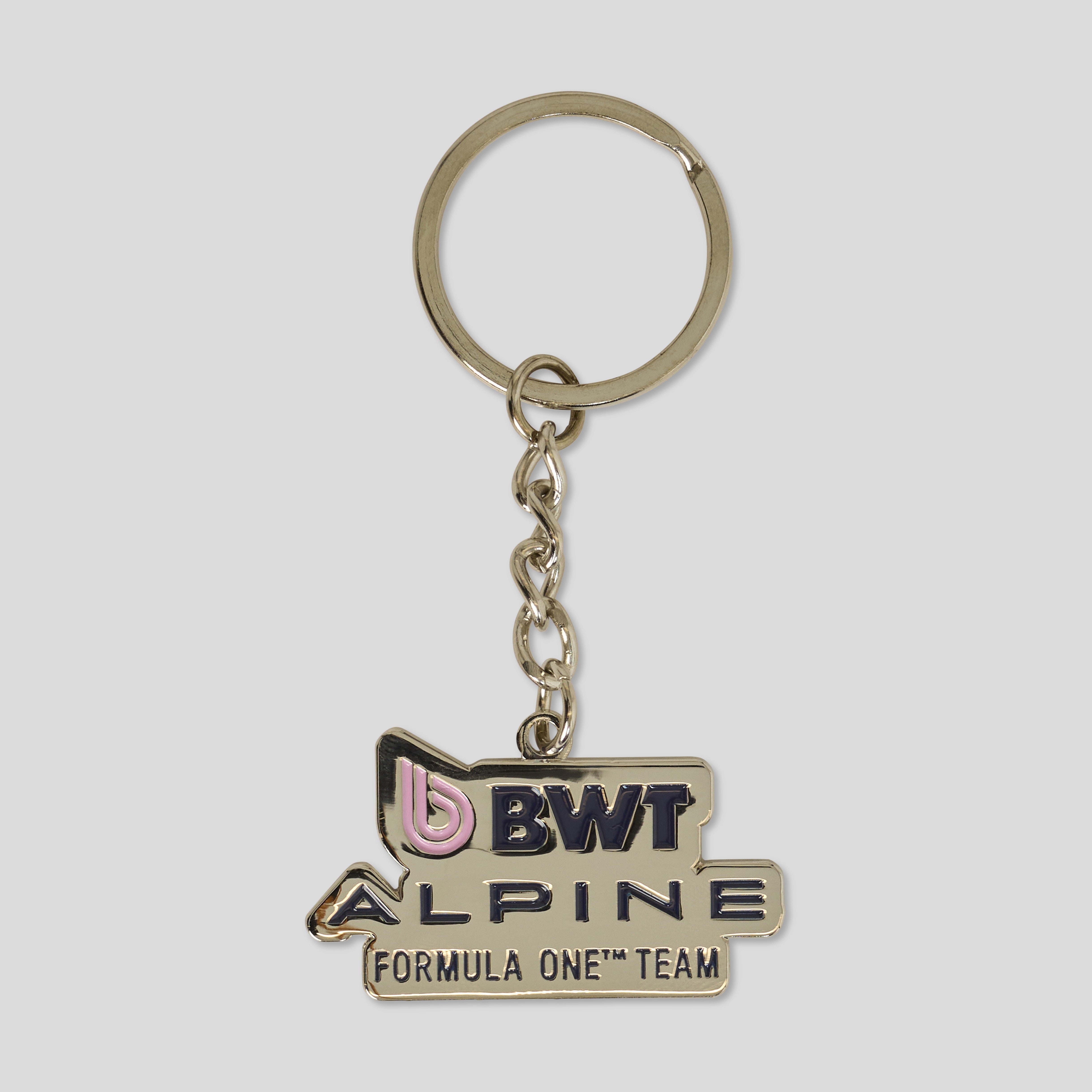 Alpine Logo Keyring Unisex - Gunmental Silver