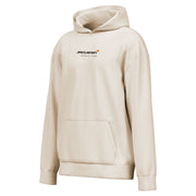 McLaren Racing F1 Drive Fast Pullover Silicone Washed Hoodie Mens - Off White