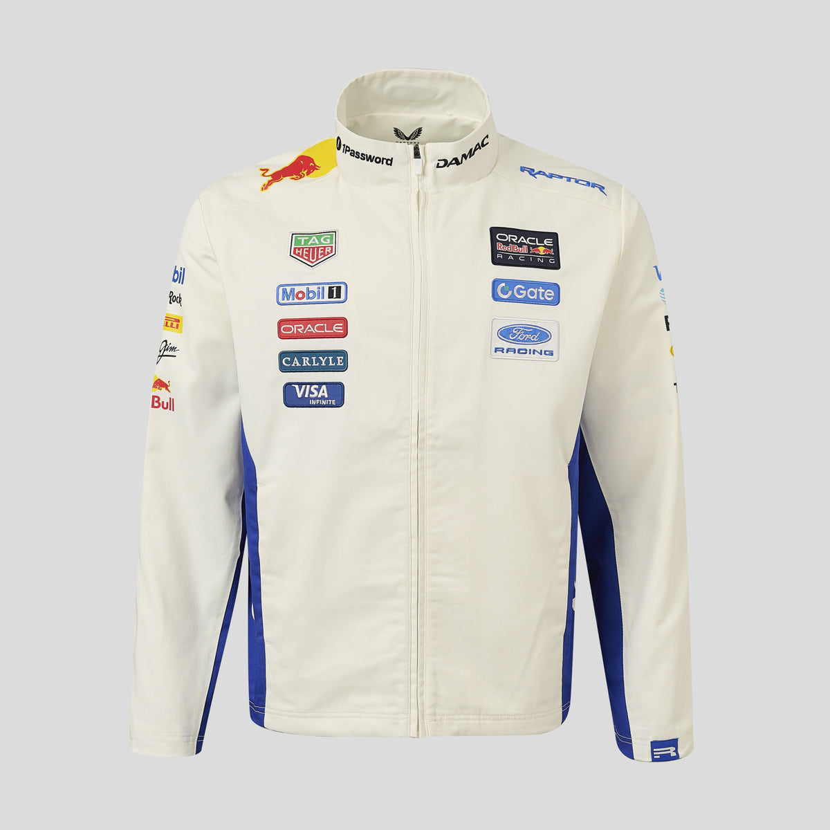 Red Bull Racing X Ford F1 Team 2026 Motor Jacket Unisex - Egret/Dazzling Blue