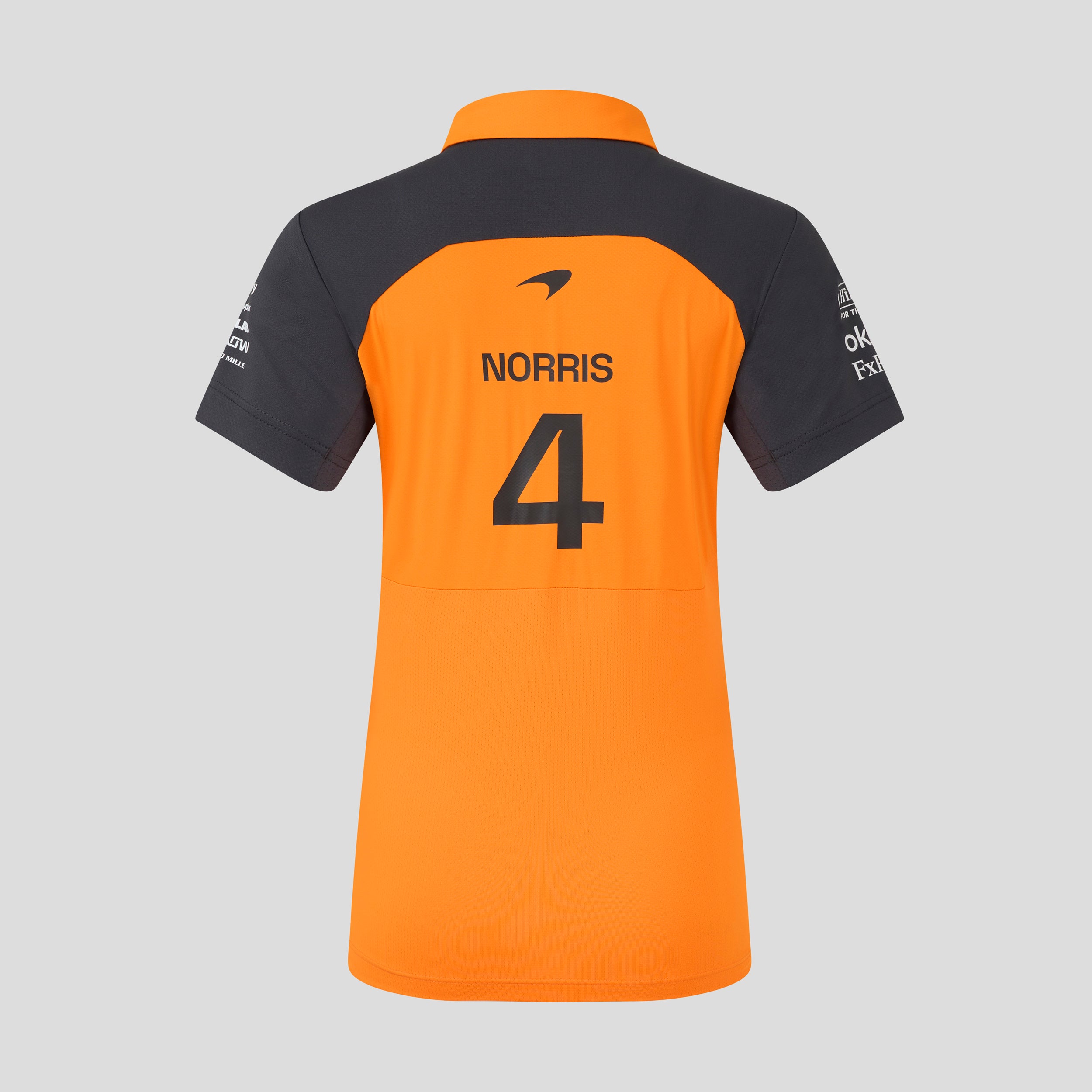 McLaren Racing F1 Official Team 2025 Polo Shirt Lando Norris Womens - Papaya